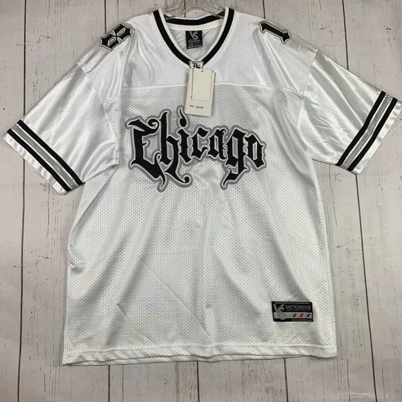 Victorious | Shirts | Chicago 8 Gothic Text Victorious Xl White